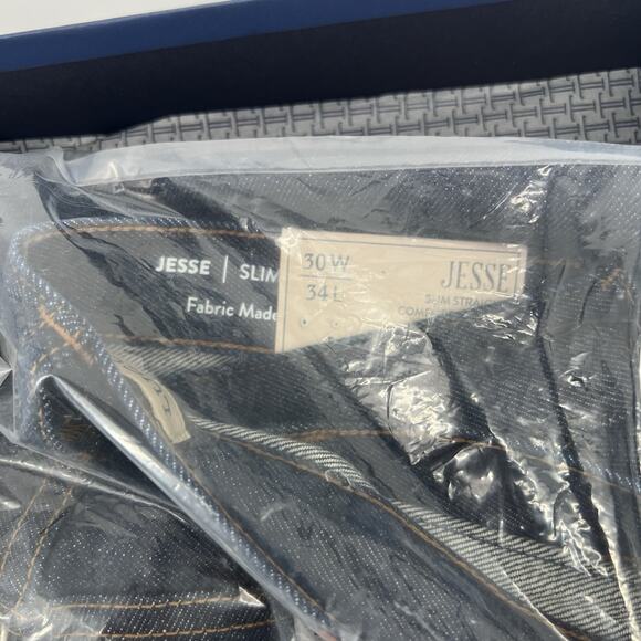 Lucchese JESSE MEN'S SLIM STRAIGHT JEAN CALVARY BLUE- Men’s 30x34 - Picture 4 of 4